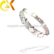 mens locking cross stainless steel jewelry silver bracelets manufacturer